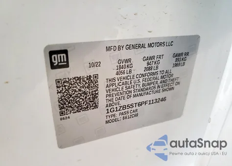 2023 Chevrolet Malibu Ls from USA, damaged, VIN 1G1ZB5ST6PF113246